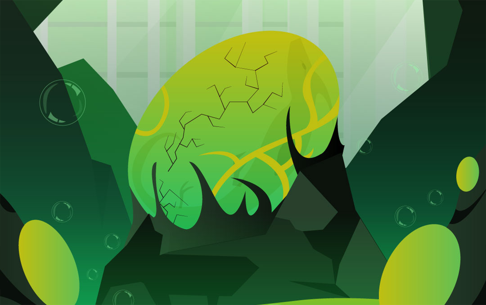 Creature egg motion graphic artwork preview