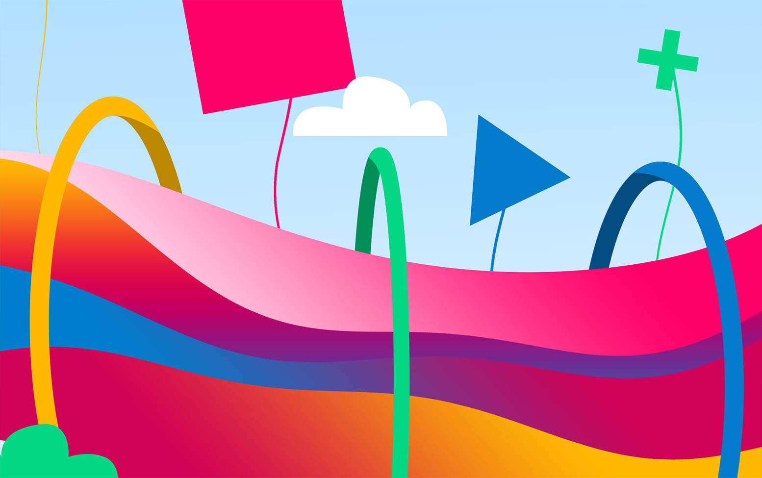 Gradient threads motion graphic artwork preview