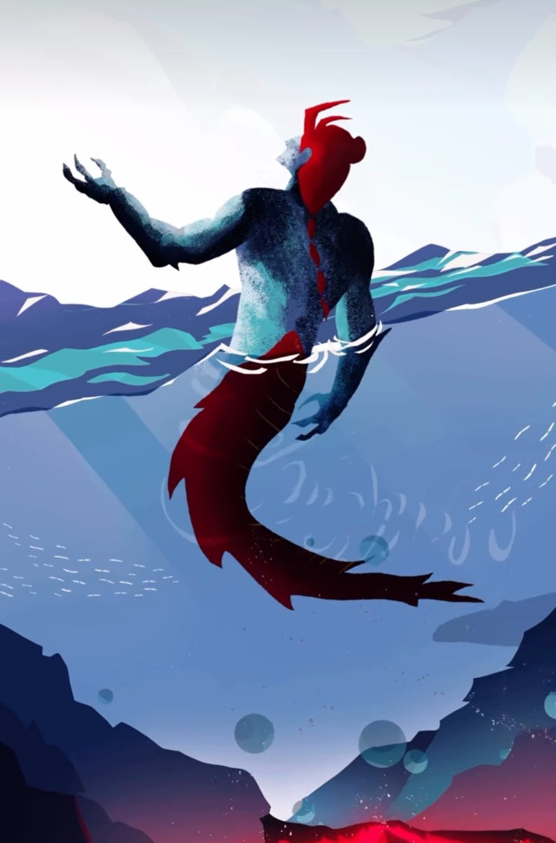 Underwater mermaid character artwork preview