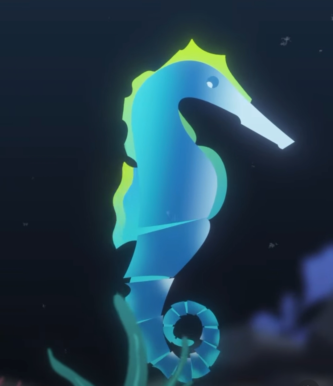 Abstract blue underwater light artwork preview