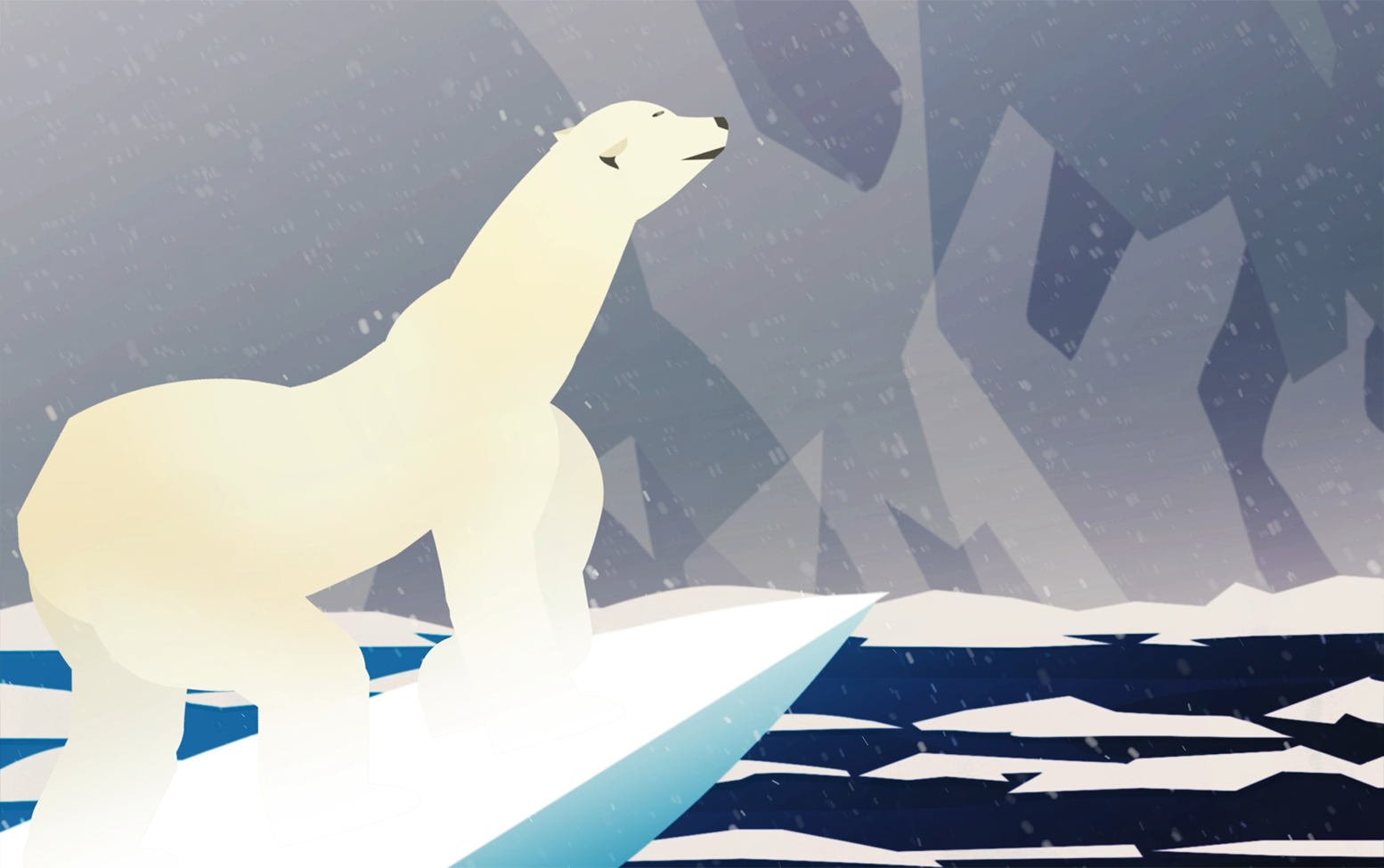Polar bear motion graphic artwork preview