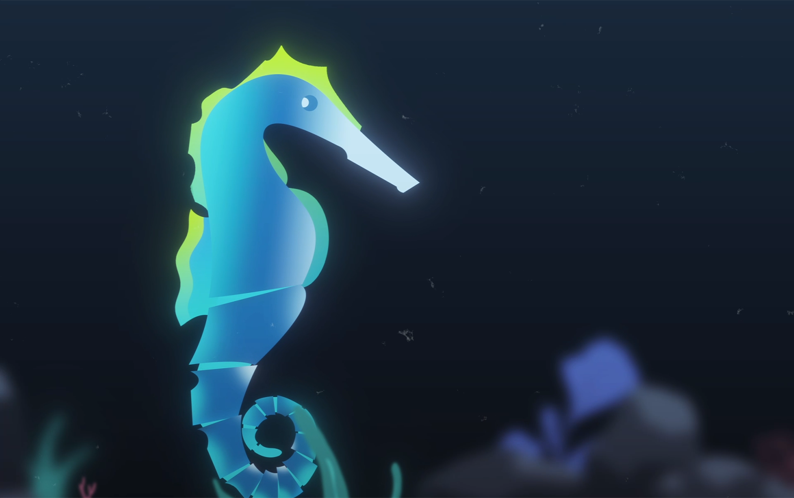 Sea horse motion graphic artwork preview