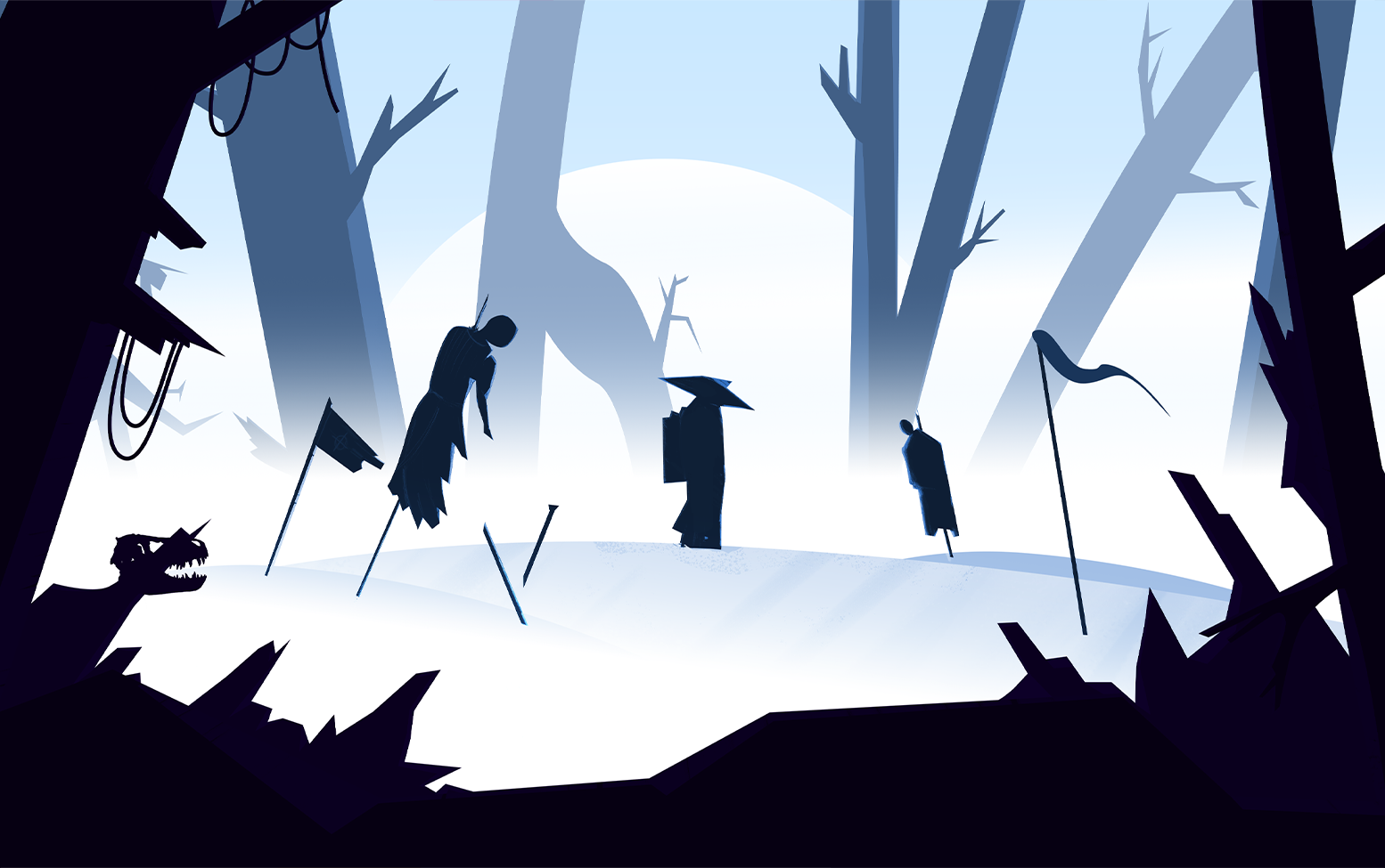 Snow forest motion graphic artwork preview